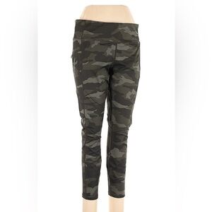 EUC Athleta Camo 7/8 Leggings w/ Double Zippered Side Pockets Size L Waist Pkt